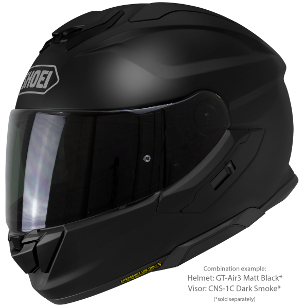 SHOEI GT-AIR3 teljes arcú sisak – matt fekete – S-es méret, 4, nordicamoto.ro