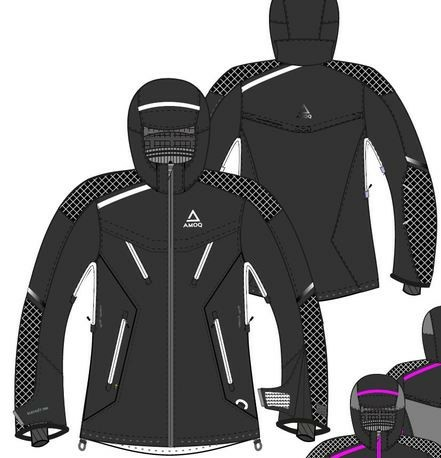 AMOQ Orbit női motoros hószán-dzseki, fekete/fehér, XS, 3, nordicamoto.ro