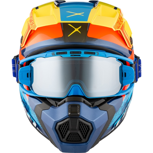 CKX Helmet Titan AMS Concordia Blue/Yellow/Red Gloss + Goggles M, 9, nordicamoto.ro