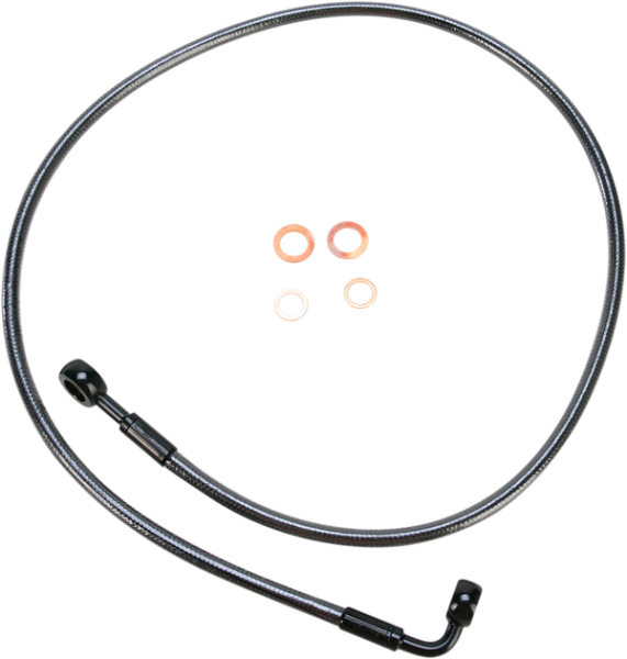 E-z Align Dot Braided Single Disc Front Brake Line Black, Black Pearl, 1, nordicamoto.ro