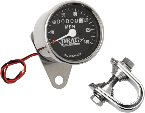 2.4(r) Mini Mechanical Speedometer Black, 1, nordicamoto.ro