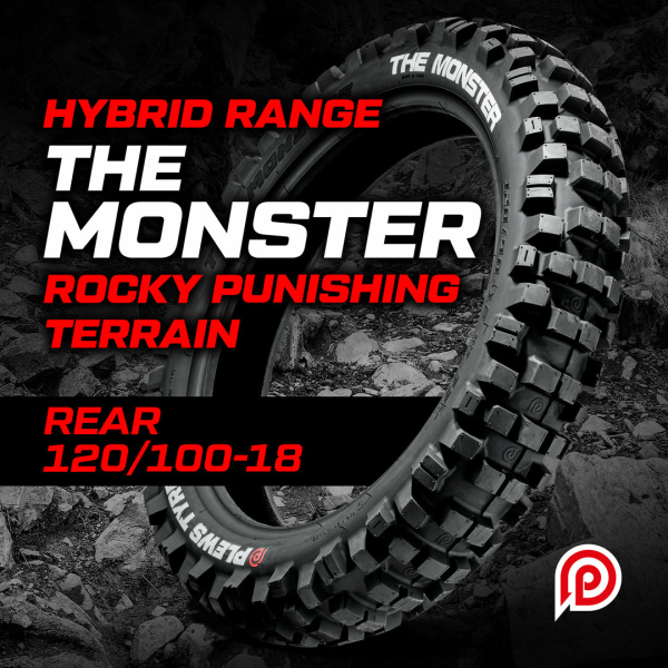 120/100-18 Plews Tyres „The Monster” – Trail keverékű gumiabroncs, 1, nordicamoto.ro