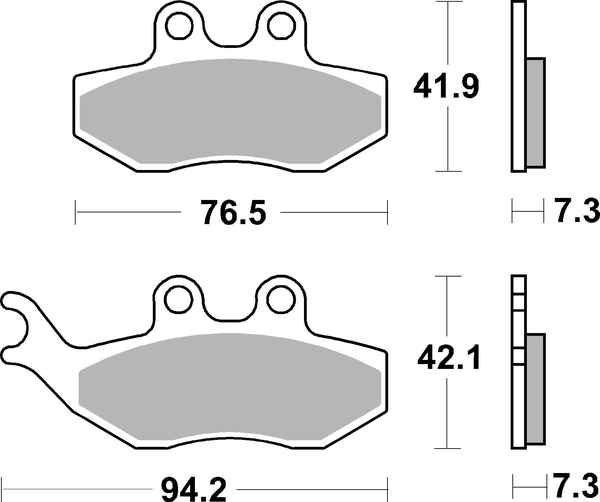 Ct Scooter Carbon Tech Organic Brake Pads, 1, nordicamoto.ro