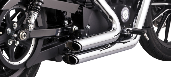 Shortshots Staggered Exhaust System Chrome, 2, nordicamoto.ro
