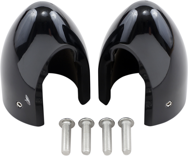 Fork Bullets Axle Nut Covers Black, 1, nordicamoto.ro