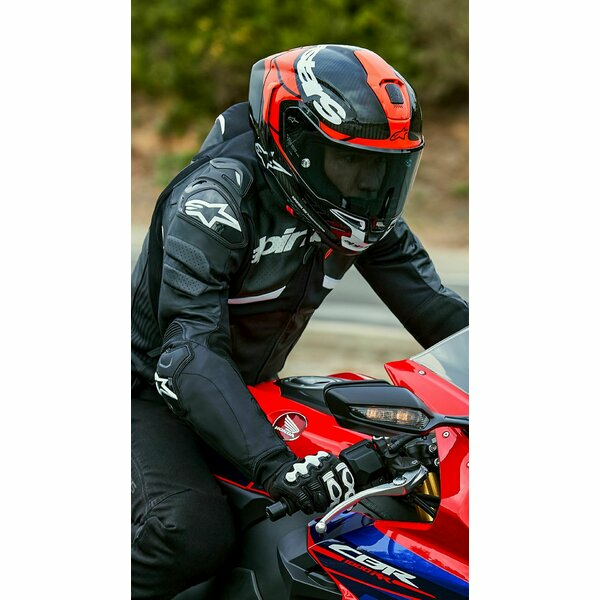 Alpinestars Supertech R10 Carbon teljes arcú sport sisak, fekete/piros/fehér, S-es méret, 2, nordicamoto.ro