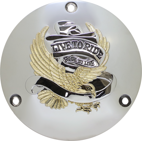 Live To Ride Derby Cover Gold, Silver, 2, nordicamoto.ro