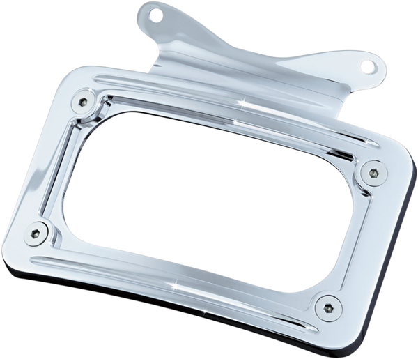 Curved License Plate Mount With Frame Chrome, 2, nordicamoto.ro