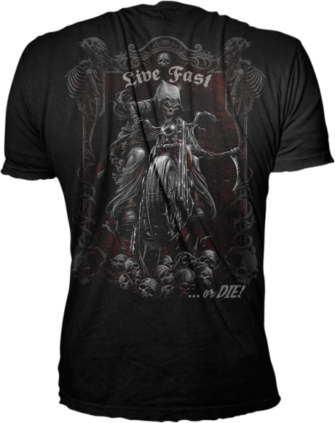 Live Fast Or Die Reaper T-shirt Black 2XL, 3, nordicamoto.ro