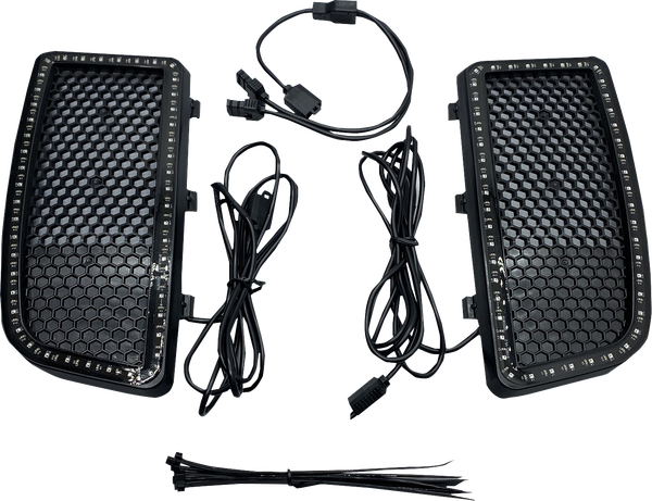 Proglow Color Changing Led Lower Fairing Inserts Black, 4, nordicamoto.ro