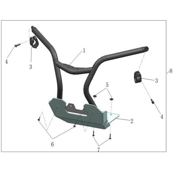 CFMOTO UTV ELSŐ BULL BAR – FEKETE, 2, nordicamoto.ro