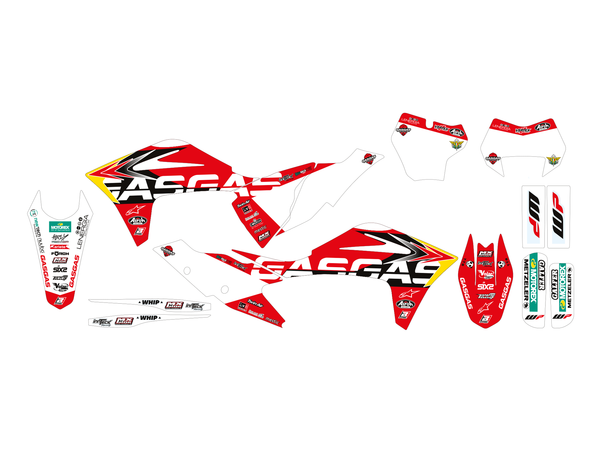 Trophy Graphic Kit Black, Red, White, 3, nordicamoto.ro