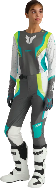 Thor Sportmode Velocity női nadrág, fehér/szürke, 9/10-es méret, 4, nordicamoto.ro