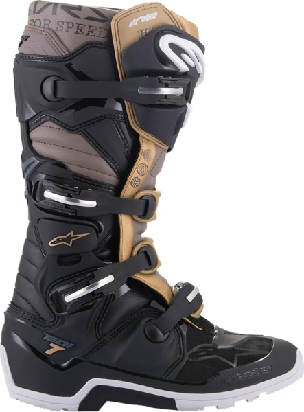 Cizme Alpinestars Tech 7 Enduro Drystar Black/Gold/Gray 44,5, 7, nordicamoto.ro