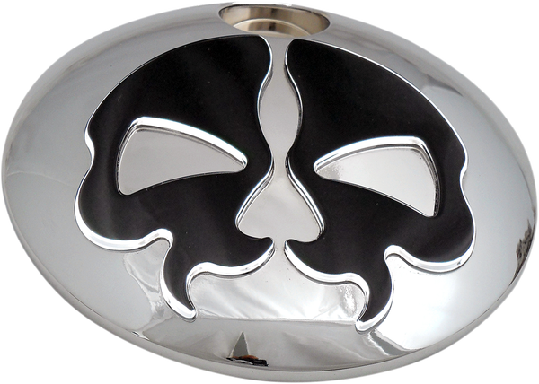 Split Skull Fuel Door Chrome, 1, nordicamoto.ro