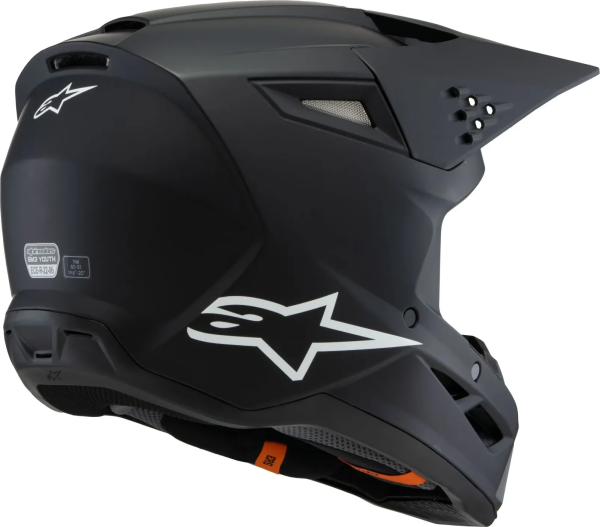 Alpinestars S-M3 Solid Black M gyermek sisak, 3, nordicamoto.ro