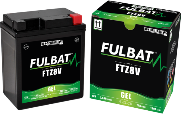 Fulbat FTZ8V 12 V, 7,4 Ah, 120 A-es gél akkumulátor motorkerékpárhoz – karbantartásmentes, 2, nordicamoto.ro