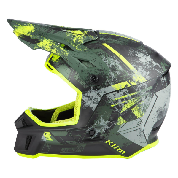 Klim F3 Carbon ECE Unruly fekete–fehér motoros sisak, 60, nordicamoto.ro