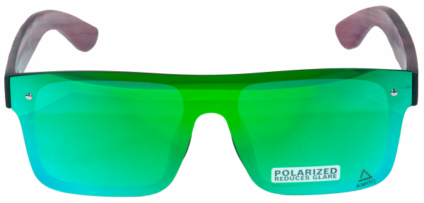AMOQ Burst Sunglasses PLRZD Wood-Green Mirror, 1, nordicamoto.ro