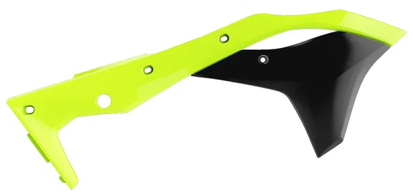 Kawasaki hűtőburkolatok – fekete, sárga, 1, nordicamoto.ro