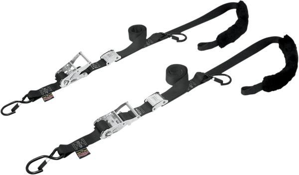 1-1/2(r) Ratchet/cam Tie-down Straps Black, 1, nordicamoto.ro