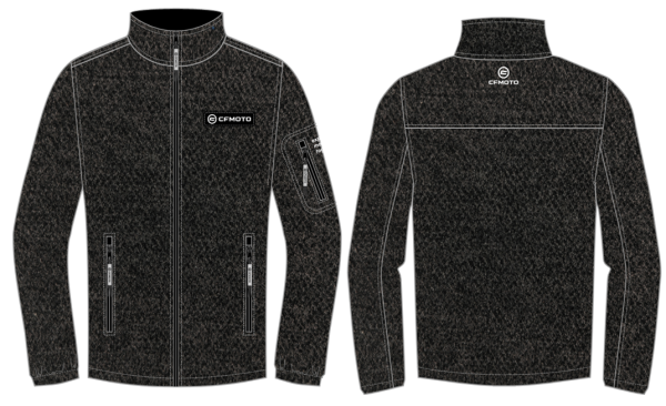 JACHETĂ FLEECE TRICOTATĂ CFMOTO PENTRU BĂRBAȚI GRI ÎNCHIS, 2, nordicamoto.ro