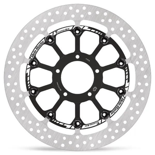 Halo sorozatú úszó rotor – fekete, ezüst, rozsdamentes acél, 1, nordicamoto.ro
