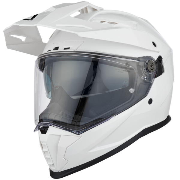 AMOQ AI100 Solid fehér L motoros sisak, 6, nordicamoto.ro