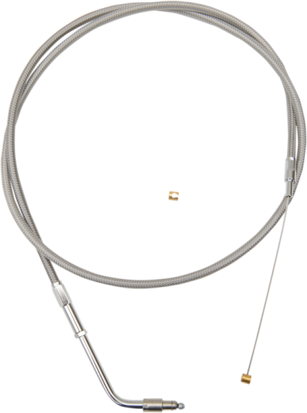 Stainless Braided Handlebar Throttle Cable Silver 38 cm - 43 cm (15' - 17'), 1, nordicamoto.ro