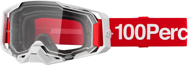 Ochelari 100% Armega Red/White - Clear ONE SIZE, 1, nordicamoto.ro