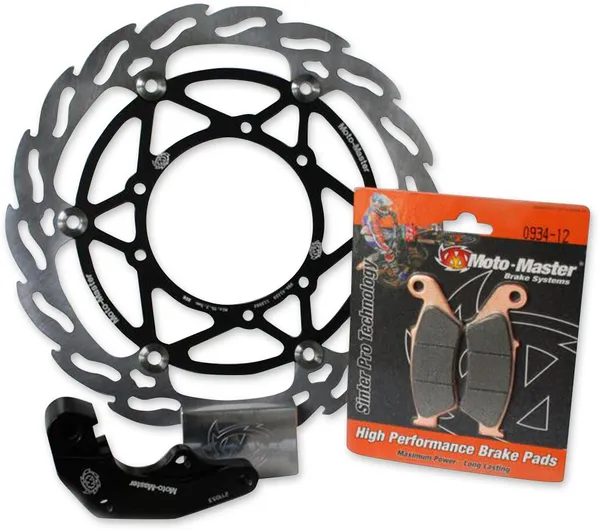 260 mm-es túlméretezett úszó tárcsás fékrendszer – fekete, ezüst, rozsdamentes acél, 1, nordicamoto.ro