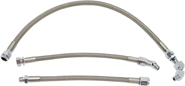 Stainless Steel Braided Oil Line Kit Stainless Steel, 1, nordicamoto.ro