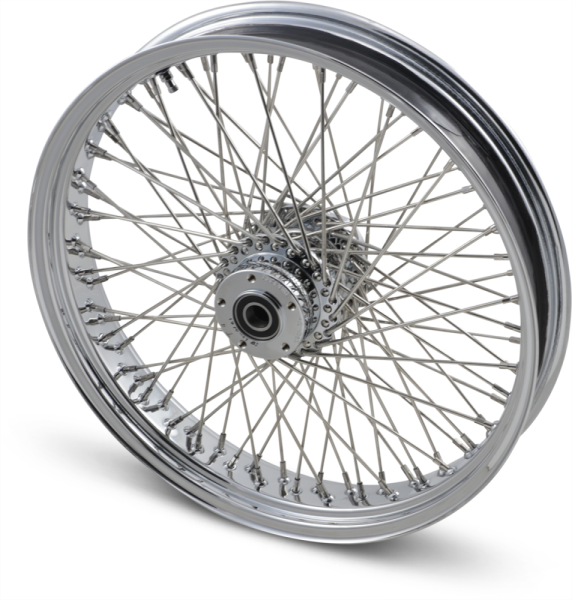 Front Wheel 21x3.5 Dual-disc 80-spoke Chrome Silver, 1, nordicamoto.ro