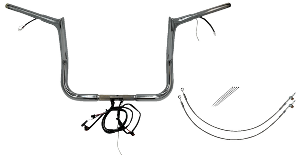 Plug & Play Ez Install 1-1/4(r) Pointed Top Handlebar Kit Silver, 1, nordicamoto.ro