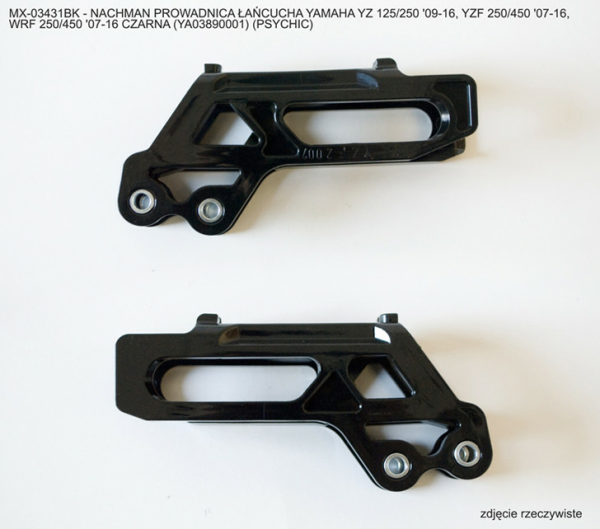 Láncvezető a YAMAHA YZ 125/250 (2009–2022), YZF 250/450 (2007–2022) és WRF 250/450 (2007–2022) modellekhez, fekete Psyhic kivitelben, 1, nordicamoto.ro
