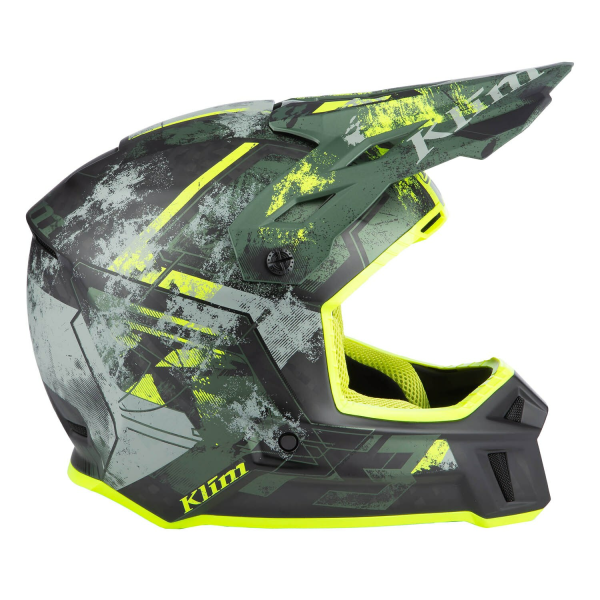 Klim F3 Carbon ECE Unruly fekete–fehér motoros sisak, 59, nordicamoto.ro