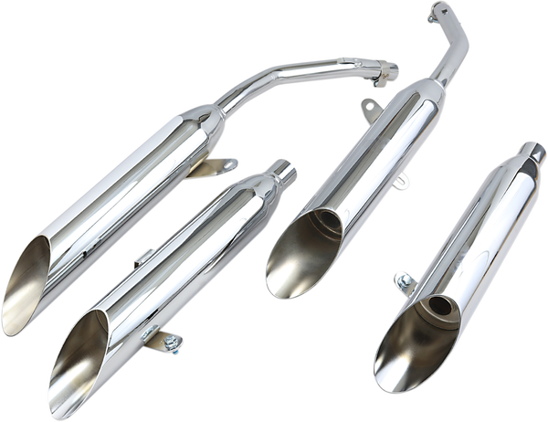 Slashcut Slip-on Mufflers Chrome, 1, nordicamoto.ro