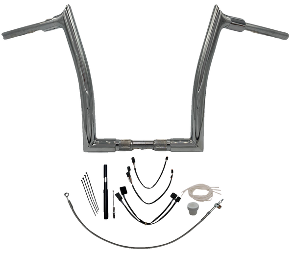 1-1/2(r) Ez Install Pointed Top Handlebar Kit Silver, 2, nordicamoto.ro