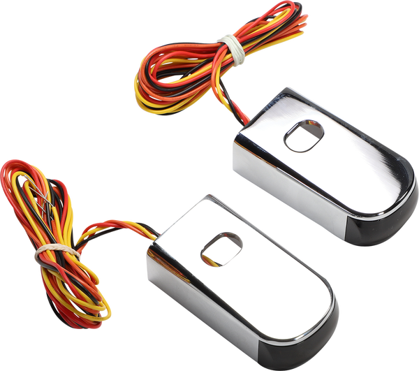 Fender Strut Led Marker Lights Chrome, 1, nordicamoto.ro