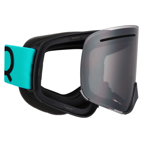 AMOQ Vision Vent+ motoros szán szemüveg mágneses lencsével, türkiz/fekete – füstös, 3, nordicamoto.ro