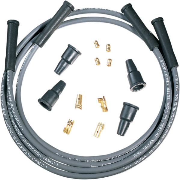 Universal 8 Mm Suppression Plug Wire Kit Black, 1, nordicamoto.ro