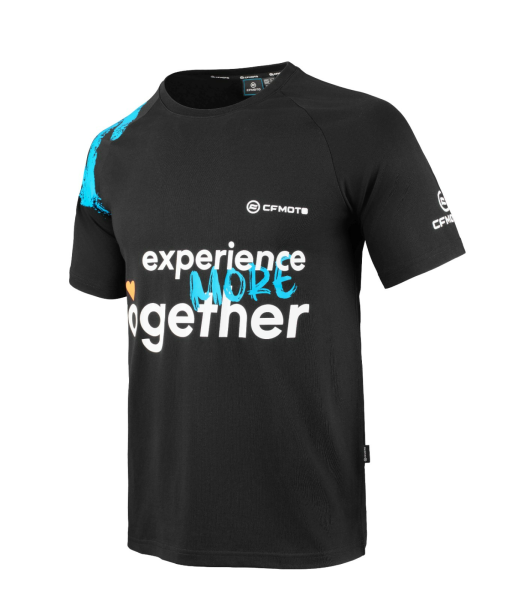 CFMOTO ROMANIA „EXPERIENCE MORE TOGETHER” póló, fekete/kék, 1, nordicamoto.ro