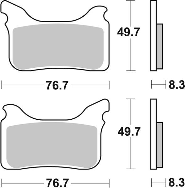 Hs Street Excel Sintered Front Brake Pads, 2, nordicamoto.ro
