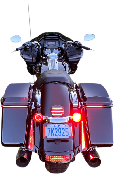 Genesis® 4 Red Ring Led Turn Signal Inserts Red, 3, nordicamoto.ro