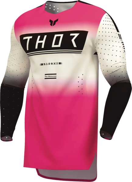 Thor Sportmode Geo póló, rózsaszín/fehér/fekete, M-es méret, 10, nordicamoto.ro