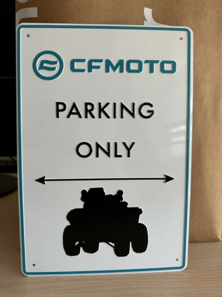 CFMOTO „ATV PARKING ONLY” díszlap – alumínium, 7, nordicamoto.ro