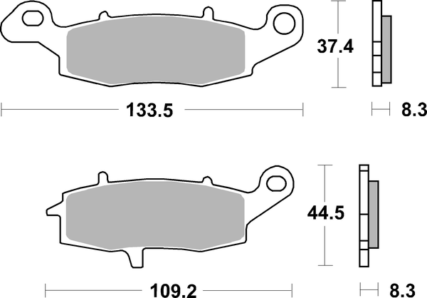 Hf Street Ceramic Organic Brake Pads, 1, nordicamoto.ro