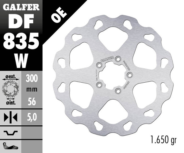 Wave® Brake Rotor Silver, 1, nordicamoto.ro
