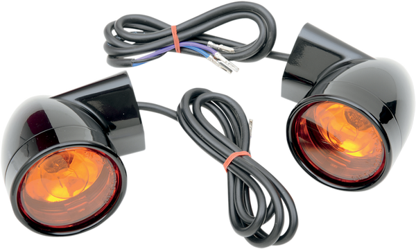Bullet-style Turn Signals Black, Gloss, 1, nordicamoto.ro