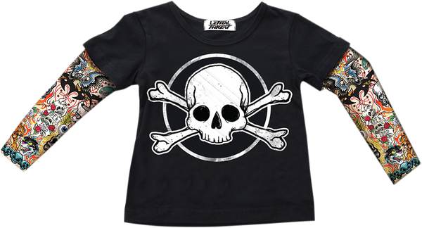 Youth Tattoo Sleeve T-shirt Black 3T, 1, nordicamoto.ro